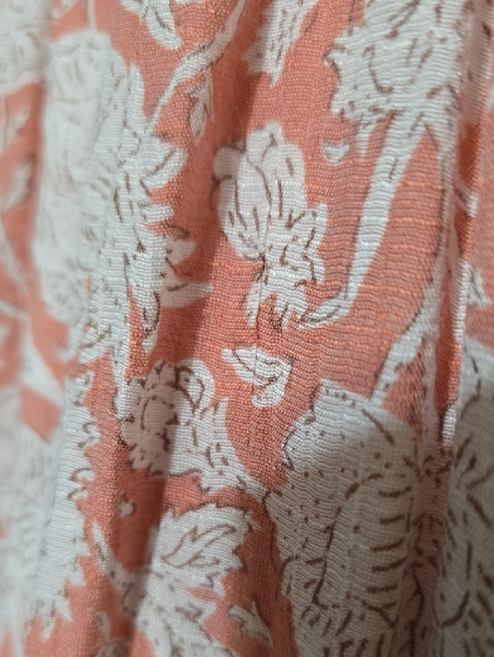 Smocked Ruffle Strap Maxi Dress in Coral - Picture 12 of 14